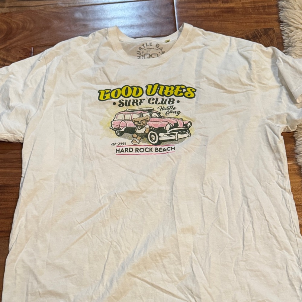Hustle Gang White 'Good Vibes Surf Club' Tee